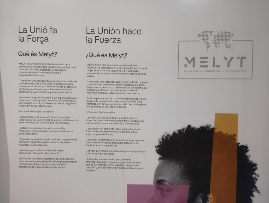 material informativo evento mujeres en logística MELYT